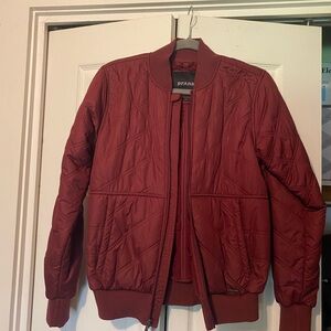 Prana Women's Burgundy Bomber Jacket
